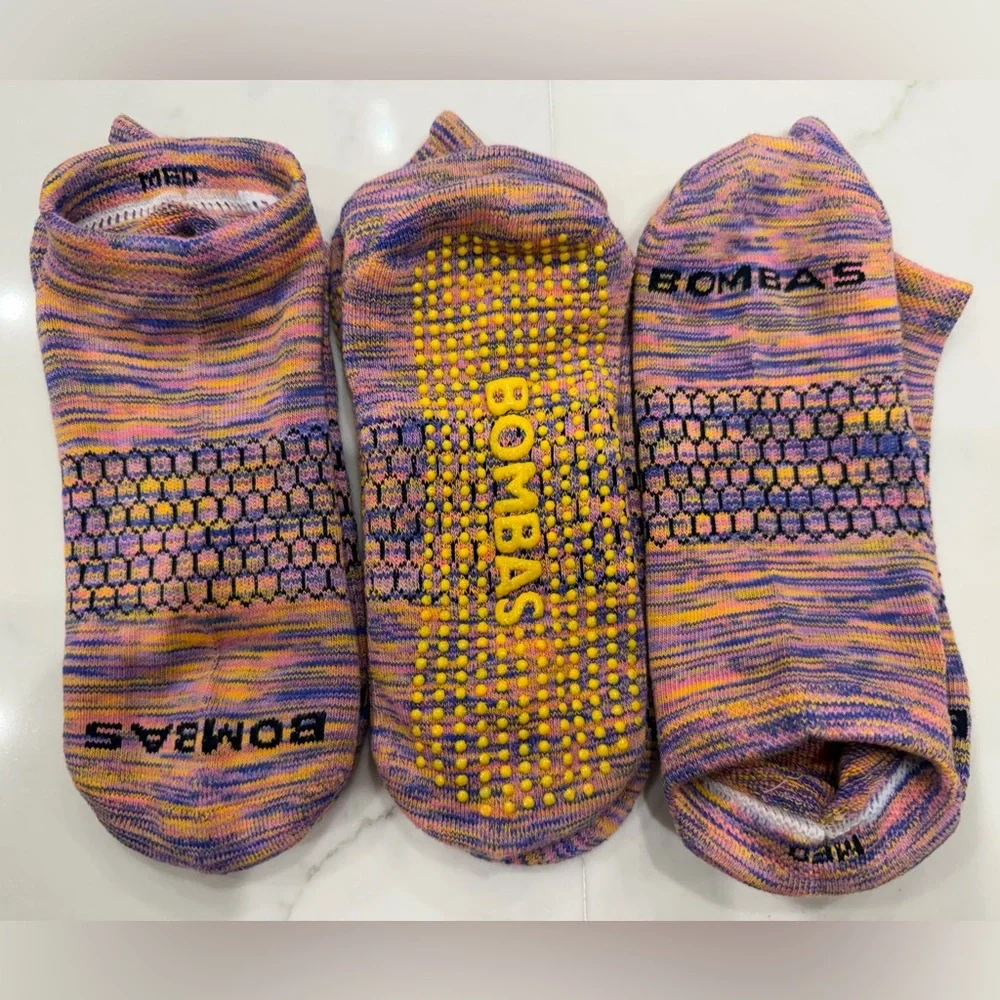 Bombas Women's Performance Gripper Honeycomb Ankle Socks Medium 3 Pairs 🔥 - Picture 3 of 4